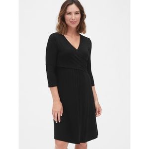 Gap Maternity 3/4 Sleeve Wrap Dress